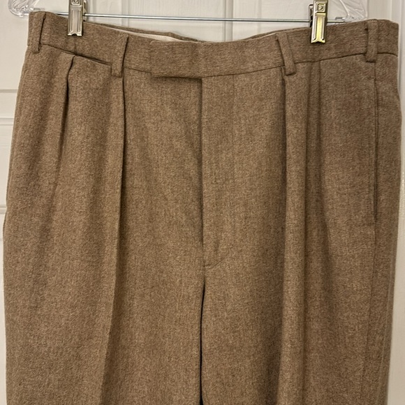 H.Stockton Vintage Tan Wool Trousers 36 - Made in the USA - Picture 2 of 8